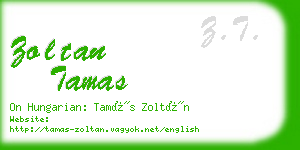 zoltan tamas business card